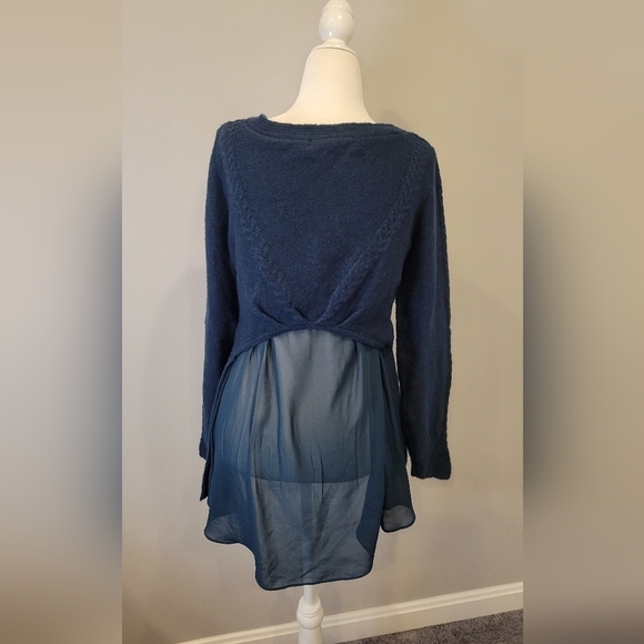 Anthropologie Knitted & Knotted Sweater Size Medium Turquoise color - Picture 7 of 11